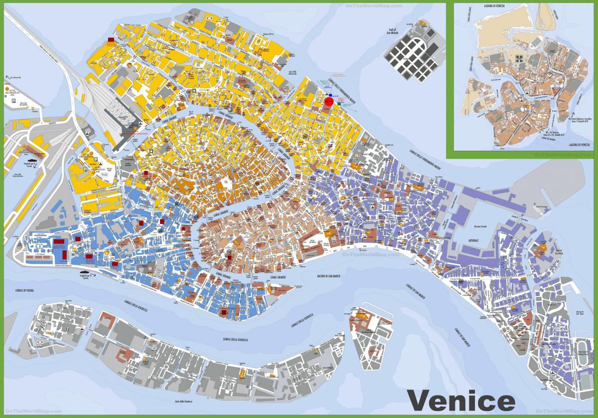 carte de rue de Venise, italie libre
