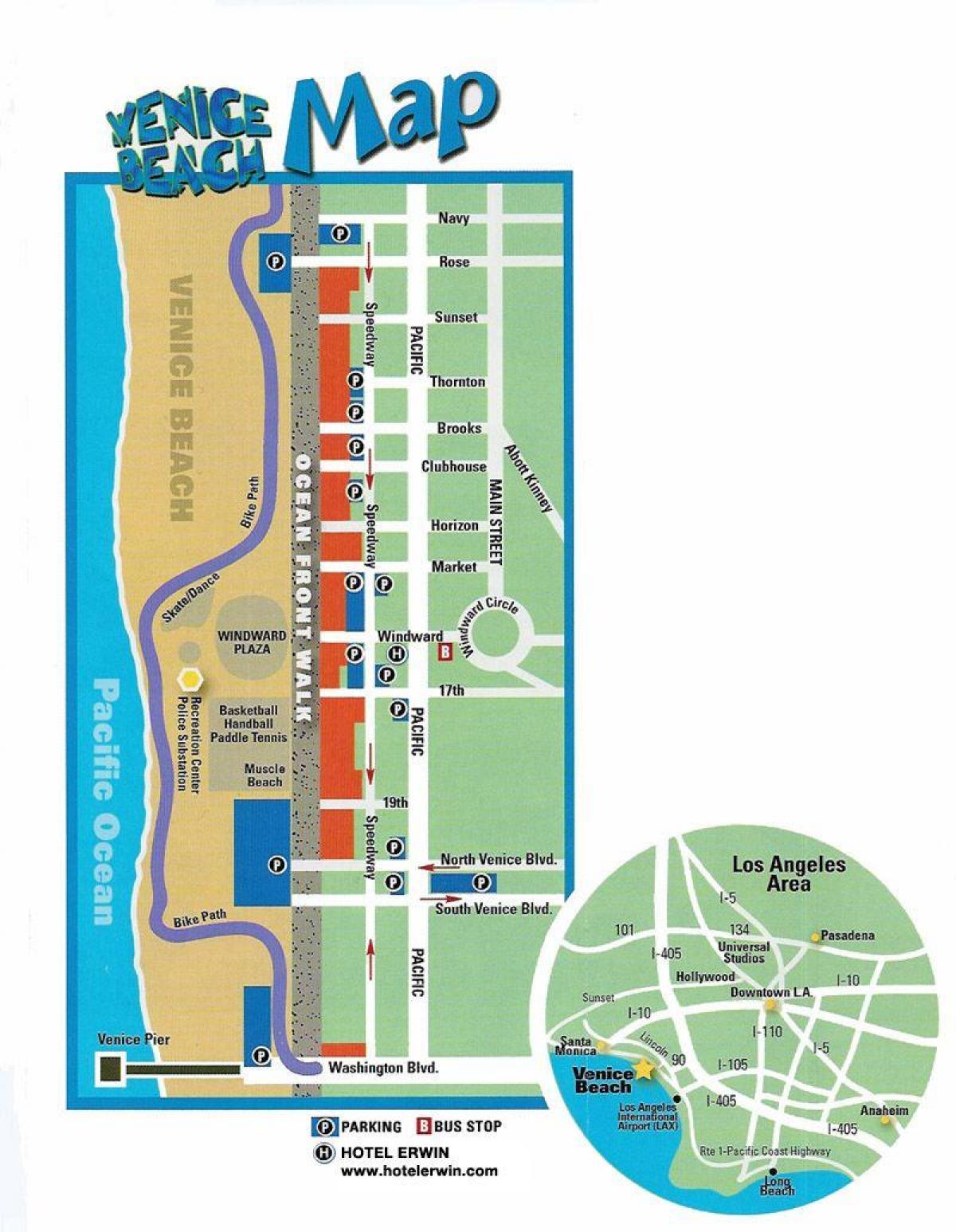 Venice beach parking carte carte de Venice beach parking (Italie)