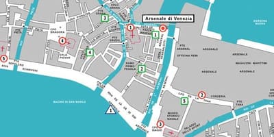 Carte de l'arsenale de Venise