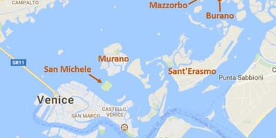 Les îles de Venise carte