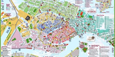 Carte de Venise églises