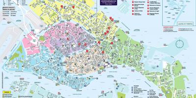 Carte de Venise en italie attractions